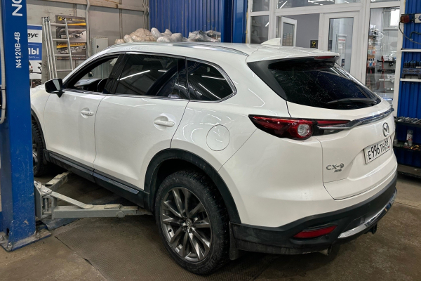 Фаркоп ТСС оцинкованный под американский квадрат для Mazda CX-9 II 2017-2024.